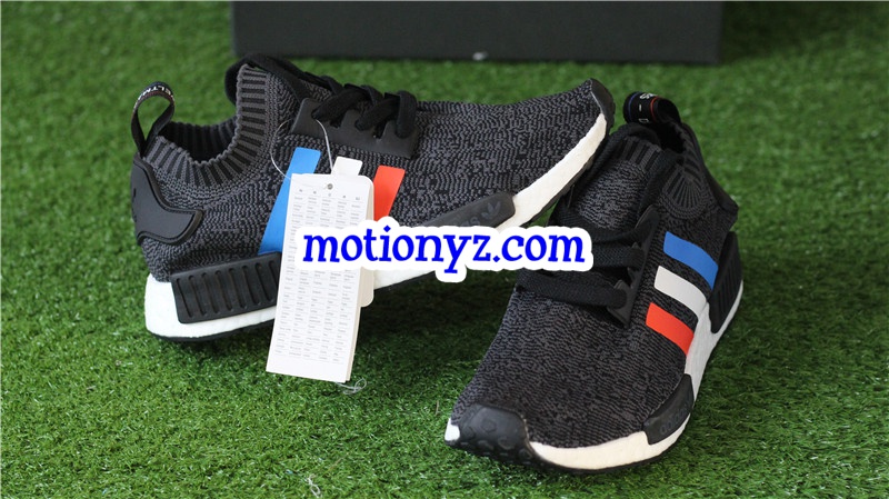 Real Boost Adidas NMD R1 Primeknit Tricolor Black